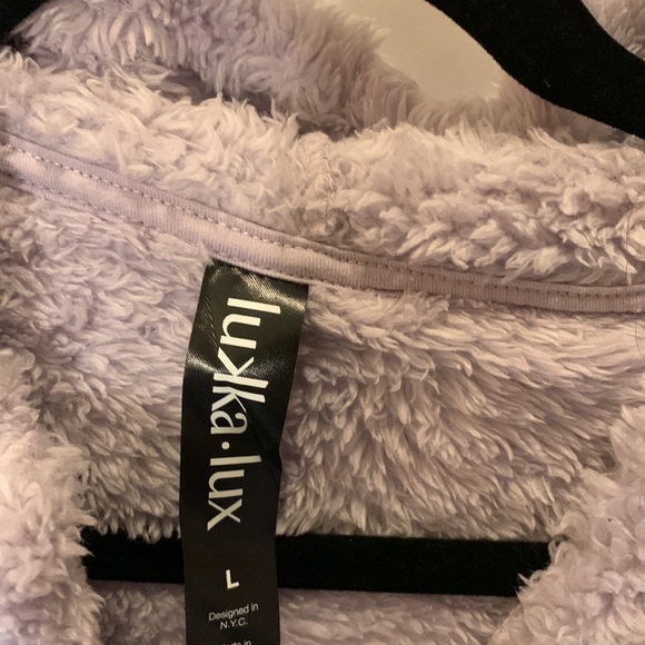 Lukka-lux lavender fleece hooded pullover - Picture 2 of 3